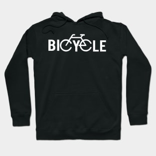 Minimalist Bicycle Typography Design Hoodie